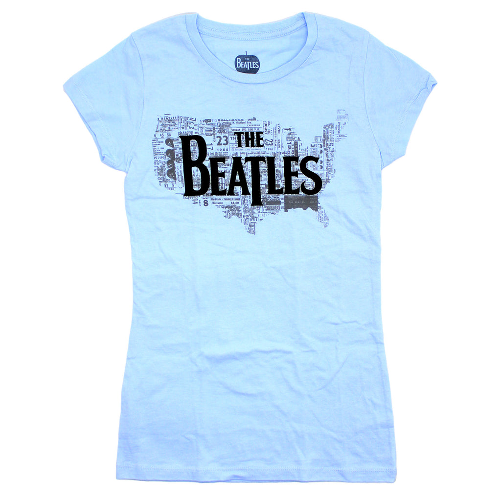 Beatles Ticket Map Junior Baby Doll Junior Top 438985 | Rockabilia ...