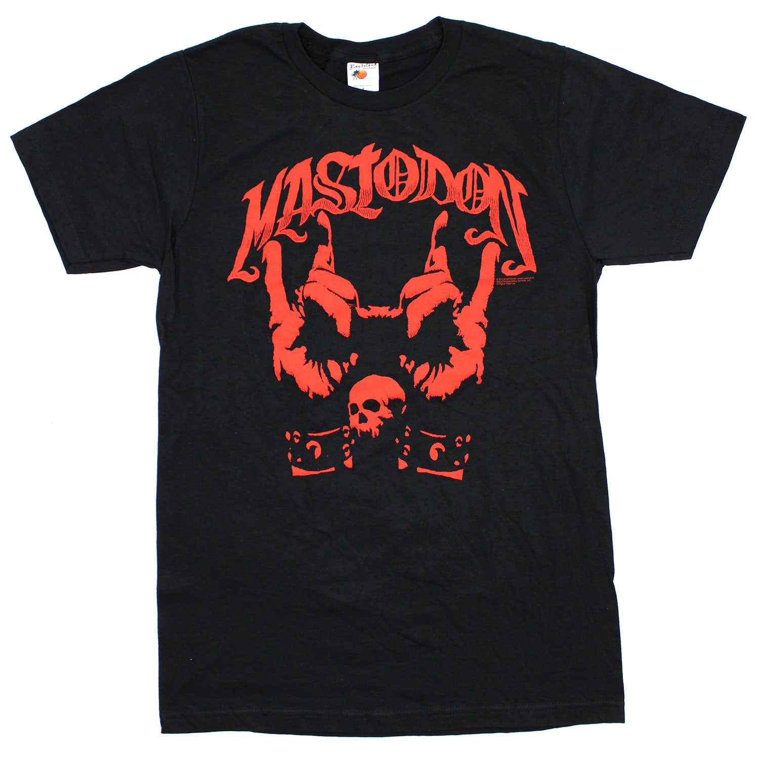 Mastodon Red Hands Giving Metal Horns T-shirt