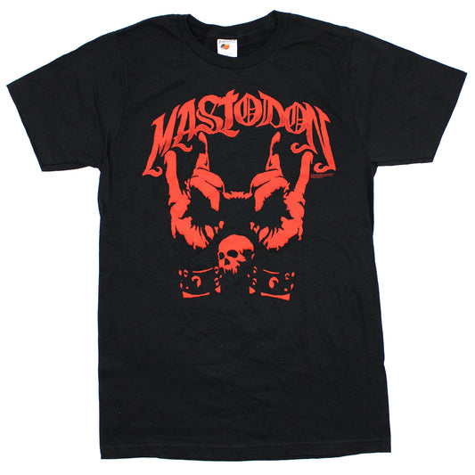 Mastodon Red Hands Giving Metal Horns T-shirt