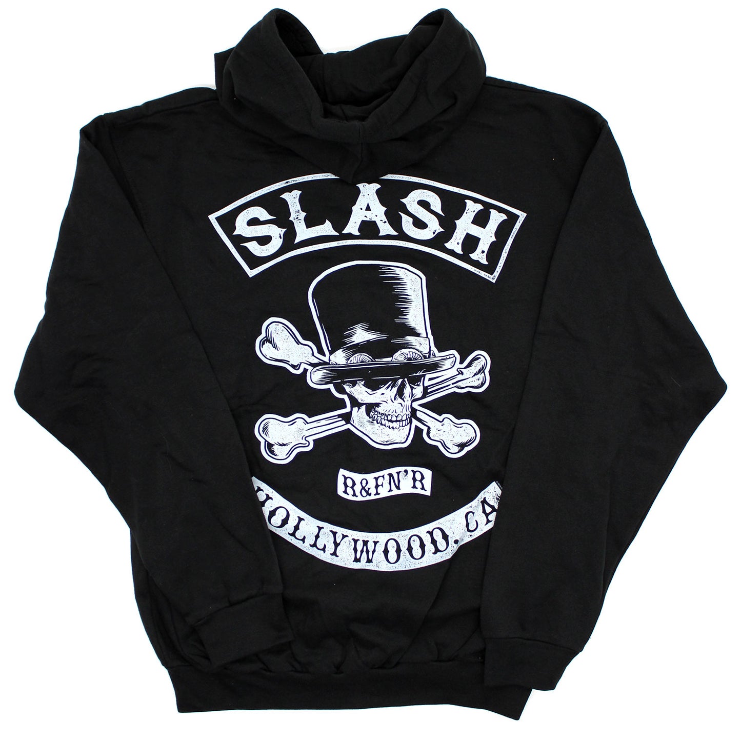 Slash R&FN'R Hollywood, CA Biker Patch Zippered Hooded Sweatshirt