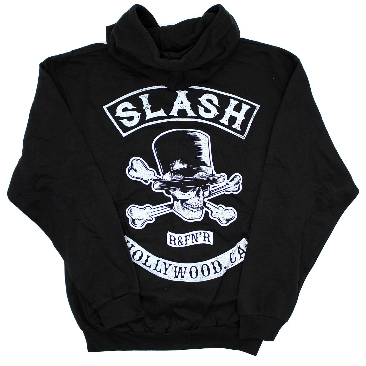 Slash R&FN'R Hollywood, CA Biker Patch Zippered Hooded Sweatshirt