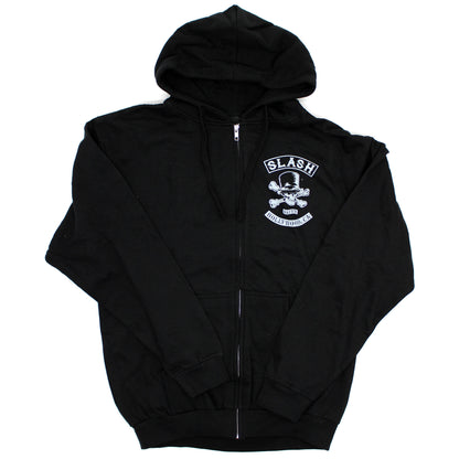 Slash R&FN'R Hollywood, CA Biker Patch Zippered Hooded Sweatshirt