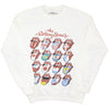 Multi Lips Crew Neck Fleece Sweatshirt