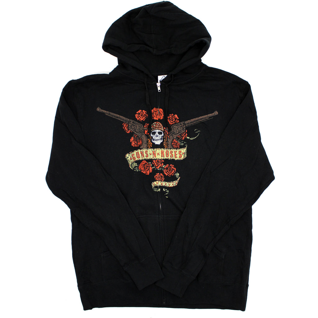 Guns N Roses Axl Rose Skull Zippered Hooded Sweatshirt 439210 ...