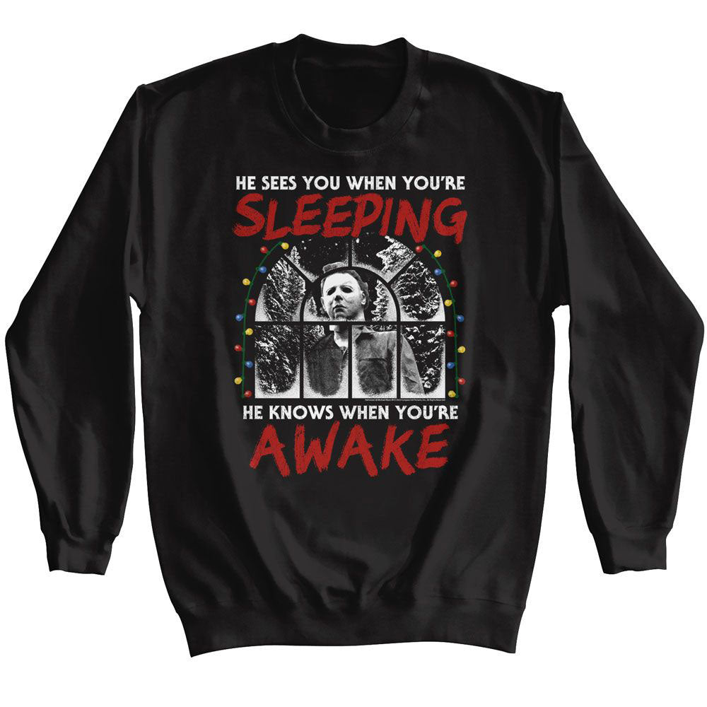 Halloween Sees You When Youre Sleeping Sweatshirt