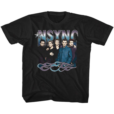 Nsync Cool Tones And Flames Kids Childrens T-shirt
