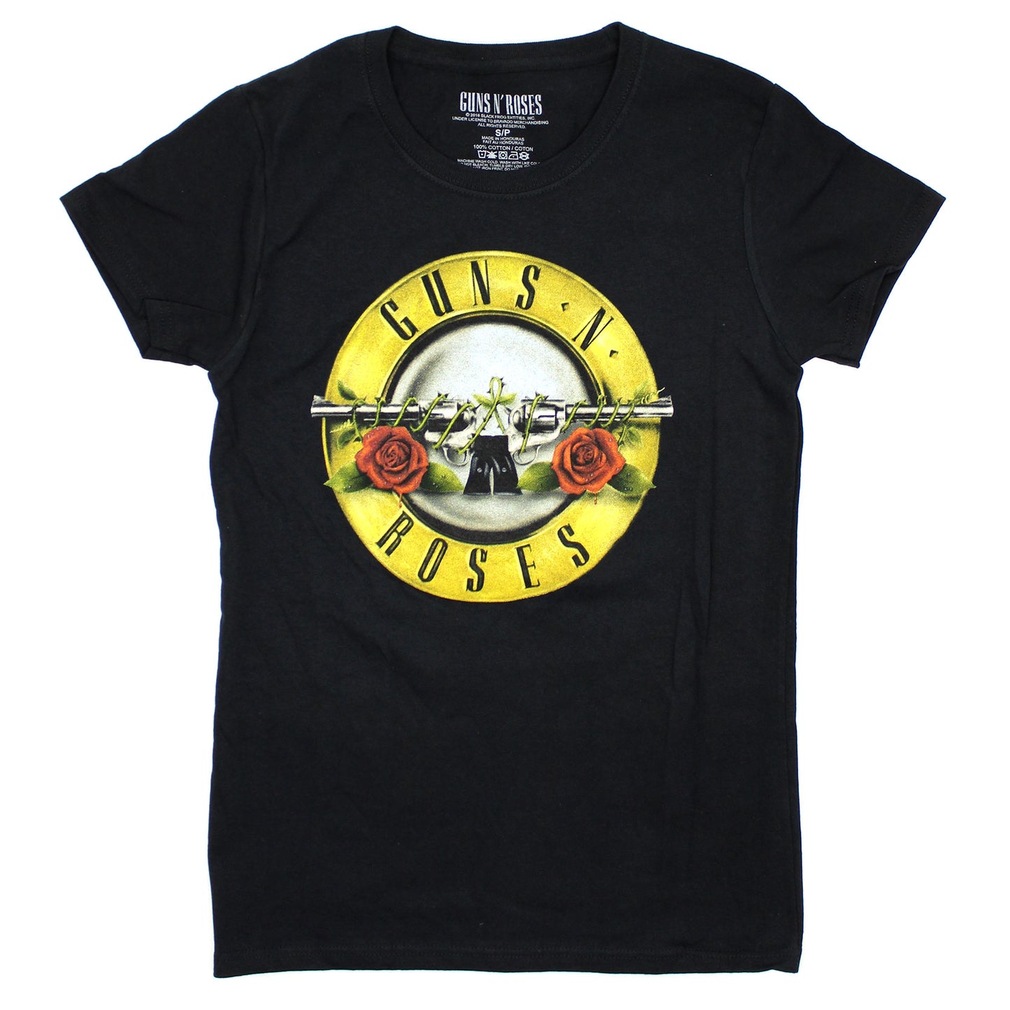 Guns N Roses Bullet Logo on Black Tee T-shirt