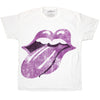 Purple Distressed Tongue Oversized Tee T-shirt