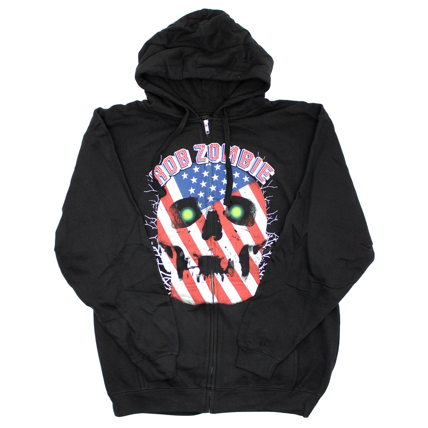 American Made Zip Up Hooded Fleece Zippered Hooded Sweatshirt