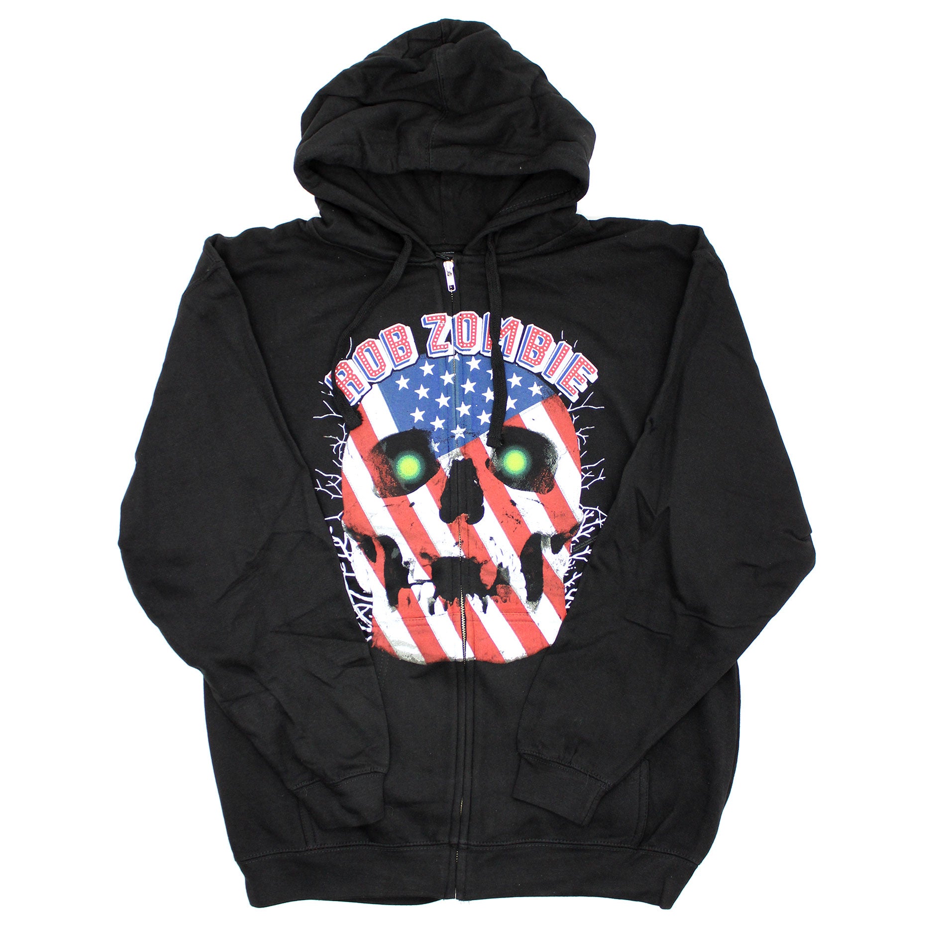 American Made Zip Up Hooded Fleece Zippered Hooded Sweatshirt