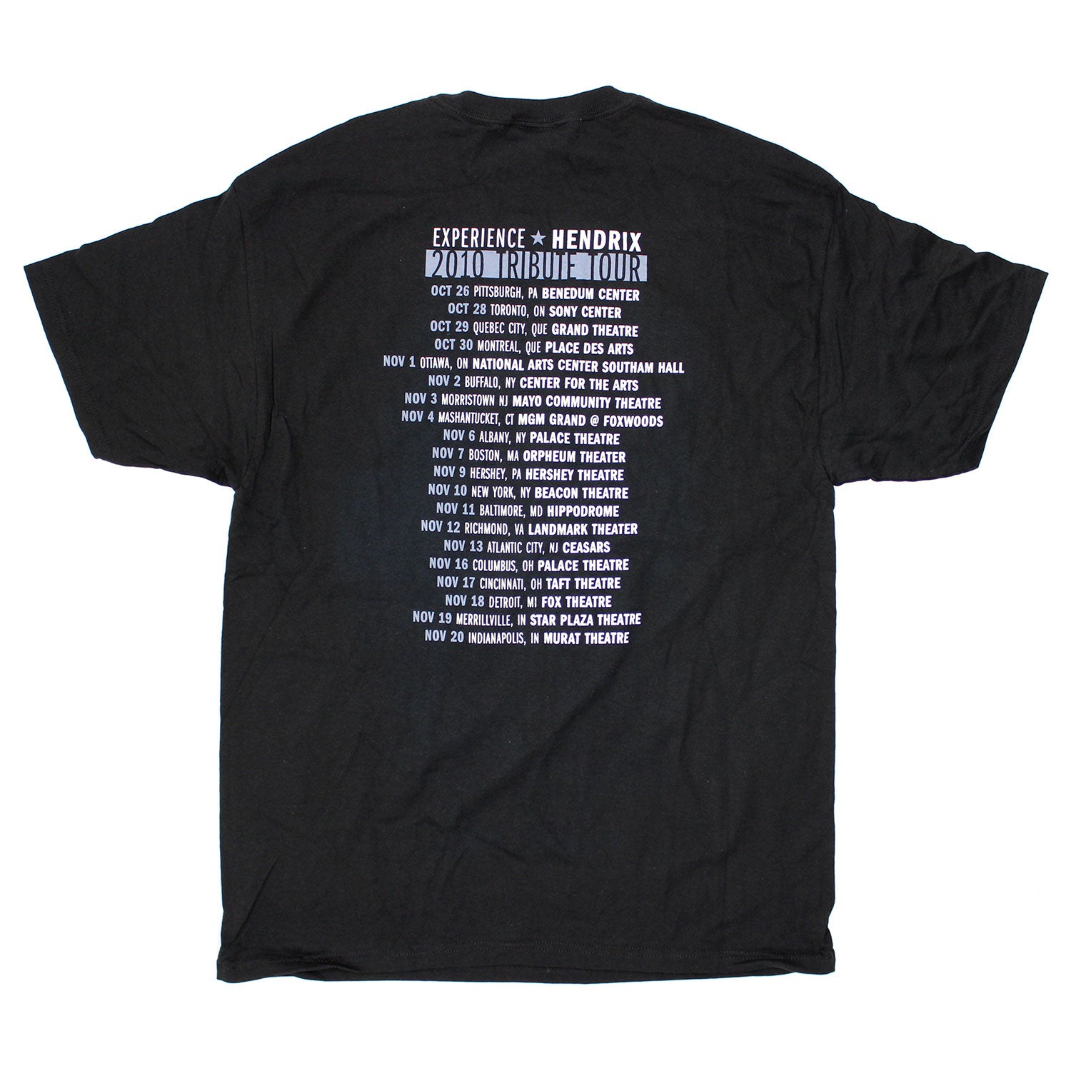 Jimi Hendrix W.C.S.B. Tribute Tour Gray Print Tee T-shirt