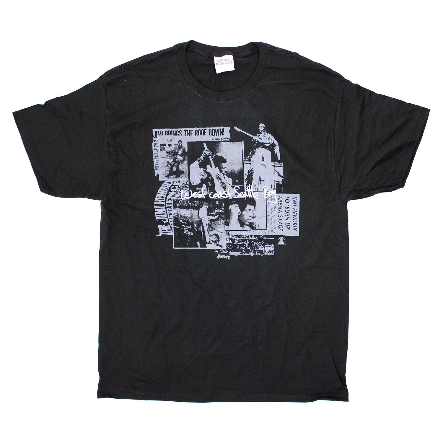 Jimi Hendrix W.C.S.B. Tribute Tour Gray Print Tee T-shirt