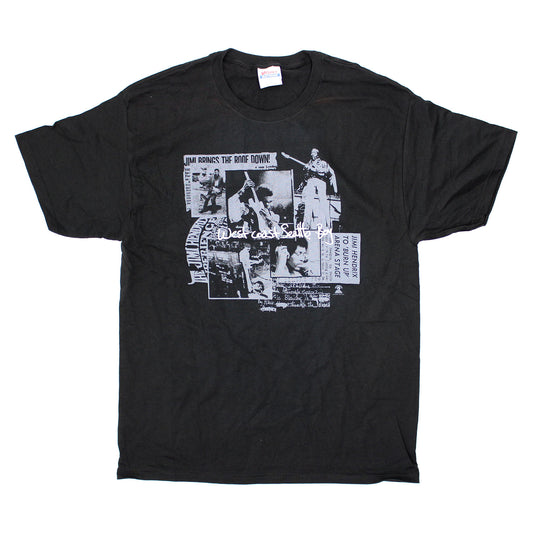 Jimi Hendrix Jimi Hendrix W.C.S.B. Tribute Tour Gray Print Tee T-shirt