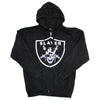 Raiders Logo Zippered Hooded Sweatshirt