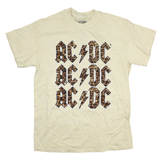 AC/DC AC/DC Leopard Print Oversized Tee T-shirt