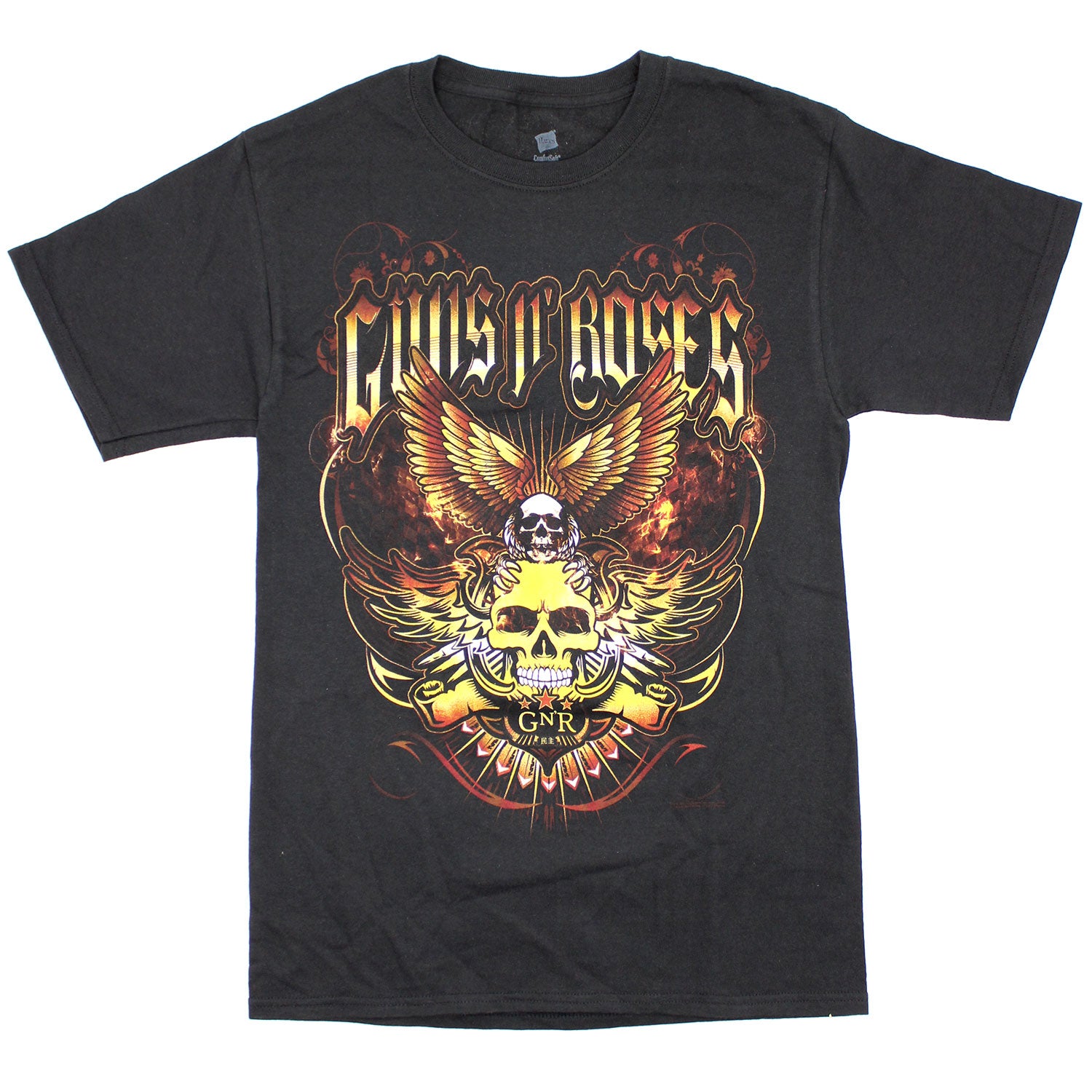 Skulls With Eagle Wings & GN'R Logo T-shirt