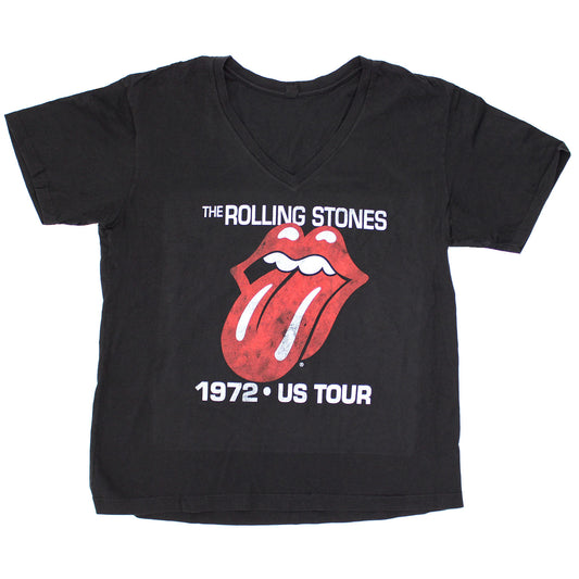 Rolling Stones 1972 U.S. Tour V-Neck Tee T-shirt