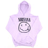 Smile On Lavender Pull Over Hooded Fleece Hooded Sweatshirt