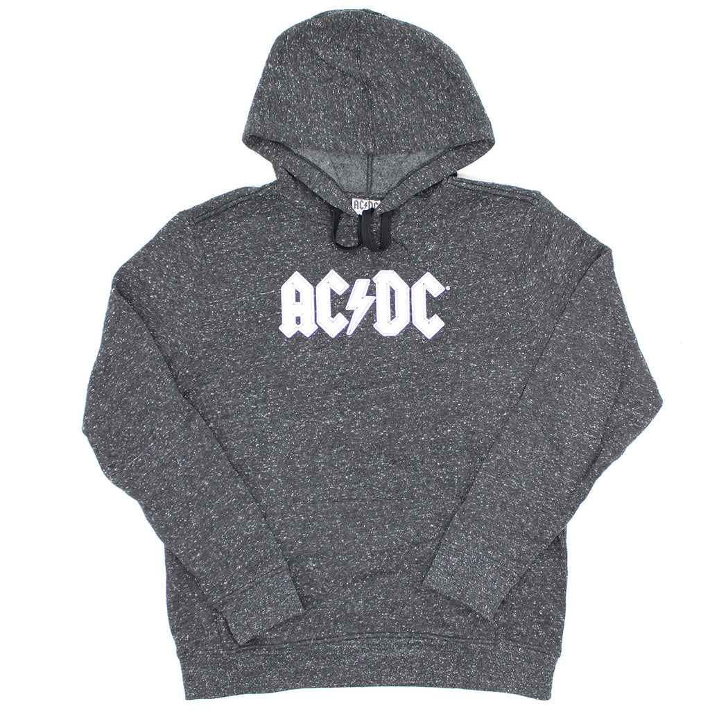 AC/DC White Logo On Heather Charcoal Hooded Sweatshirt 440971 ...