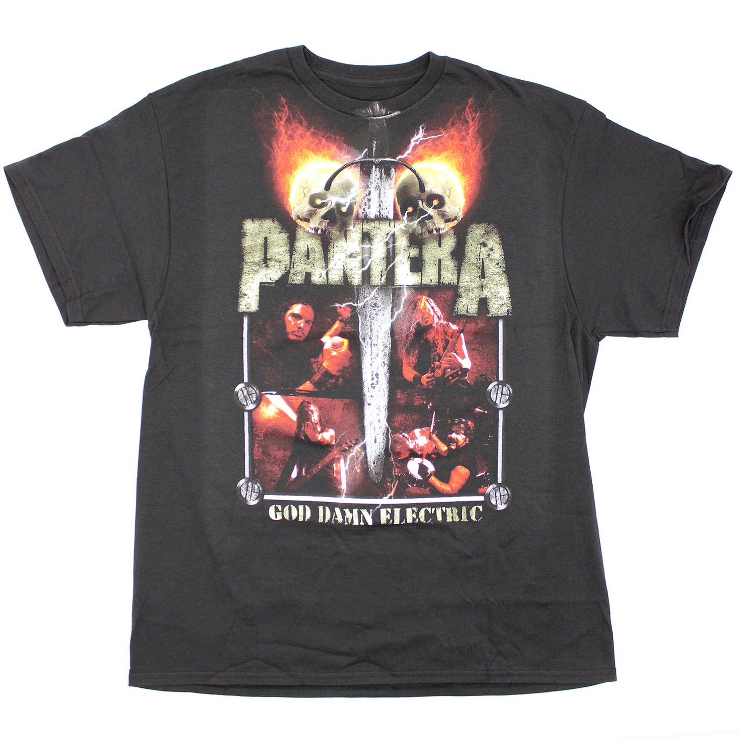 Pantera Lightning Skulls Tee T-shirt
