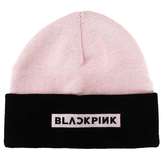 BlackPink Embroidered Color Block Beanie Beanie