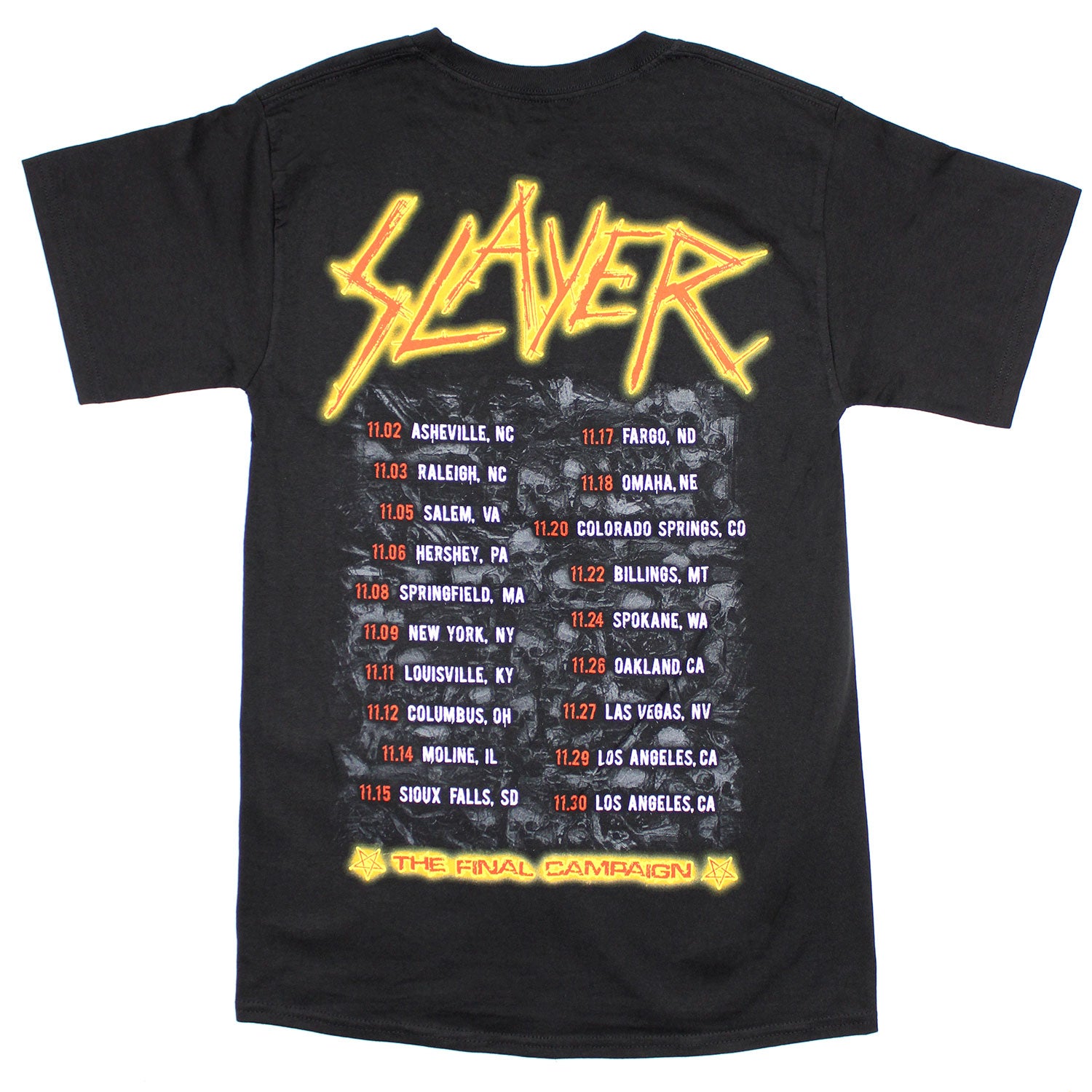 Slayer The Final Campaign T-shirt | Slayer Merch Store