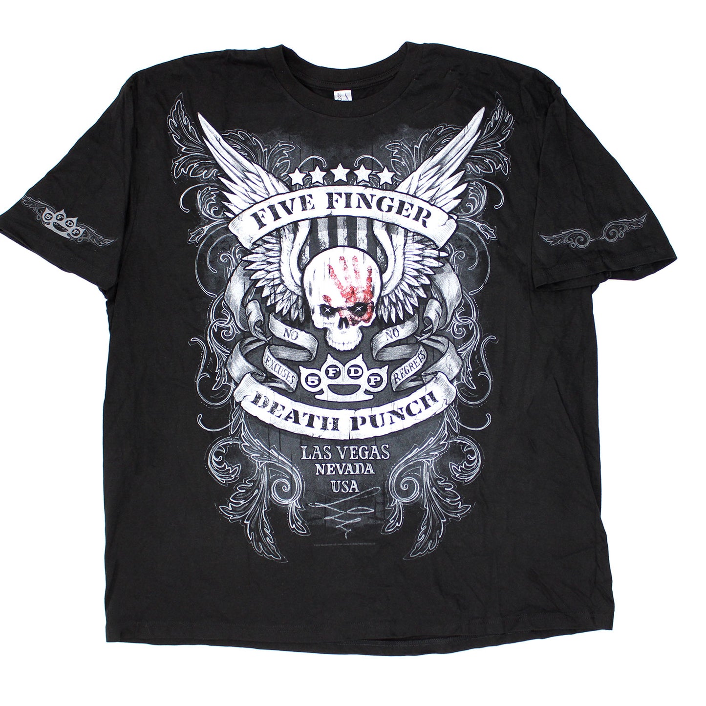 Five Finger Death Punch No Excuses No Regrets T-shirt