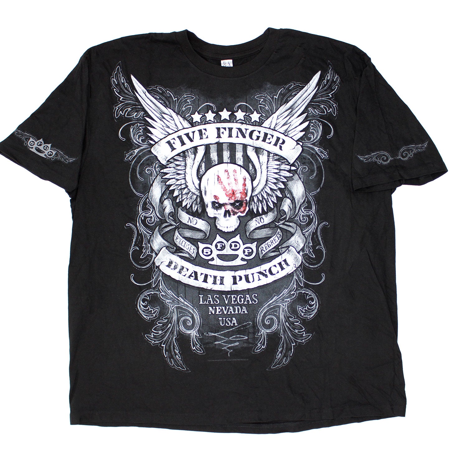 Five Finger Death Punch No Excuses No Regrets T-shirt