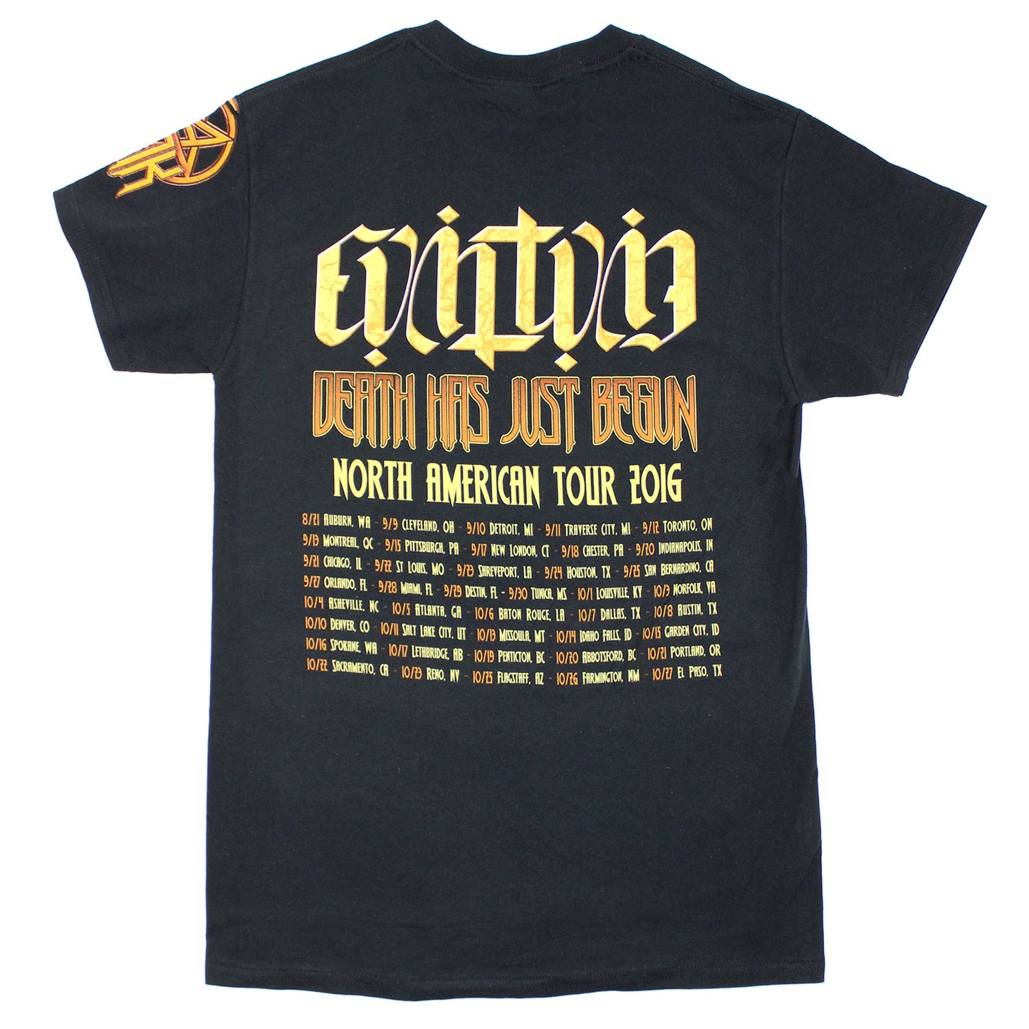 Anthrax Death Has Just Begun North American Tour 2016 T-shirt