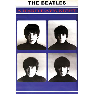 Beatles Hard Days Night Domestic Poster