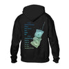 Ripple Overlay Hooded Sweatshirt