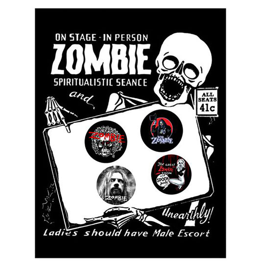 Rob Zombie 4 pc. Button Pack Collector Items
