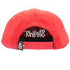 Text Logo Red Dad Hat Baseball Cap