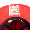 Text Logo Red Dad Hat Baseball Cap