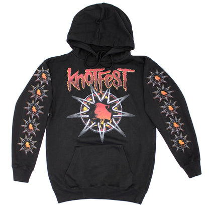 Slipknot Knotfest Deathknot Fire Hooded Sweatshirt