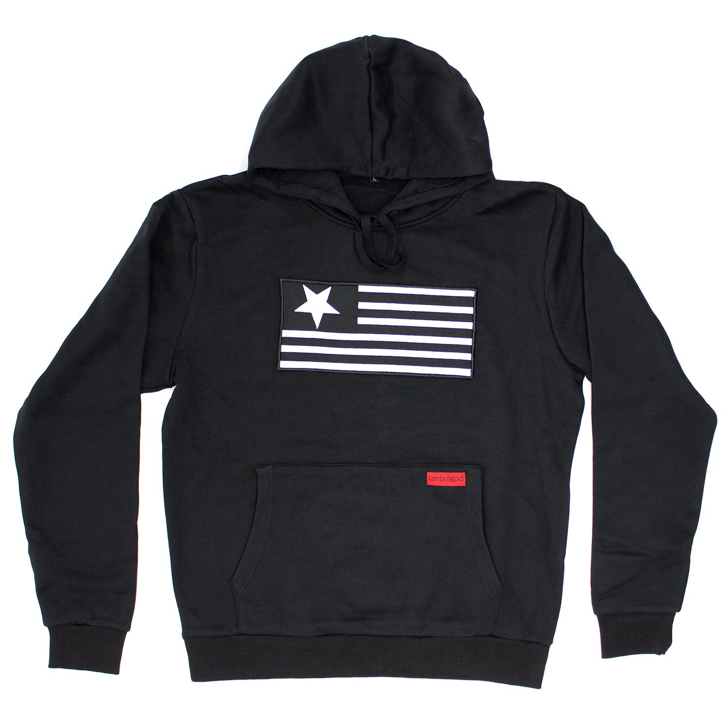 Lamb Of God Embroidered Single Star Flag Hooded Sweatshirt