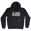 Embroidered Single Star Flag Hooded Sweatshirt