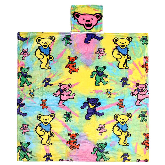 Grateful Dead Dancing Bears Fleece Pocket Throw Blanket Fleece Blanket