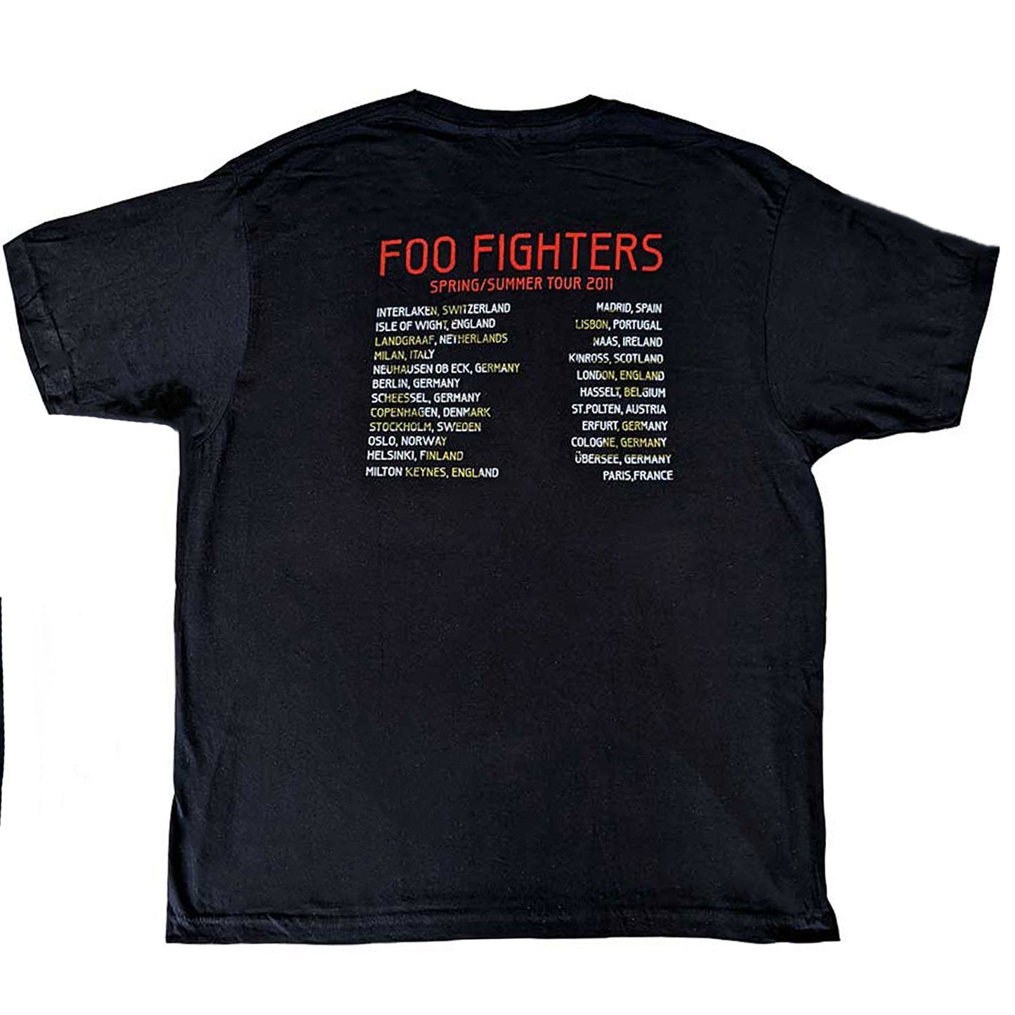 Wasting Light 2011 European Tour T-shirt