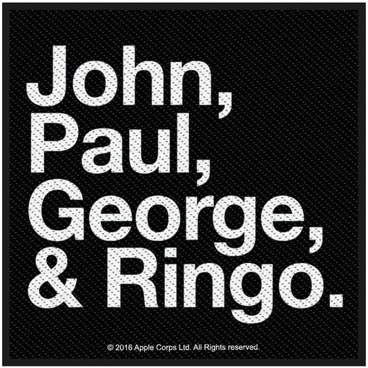 John, Paul, George & Ringo Woven Patch