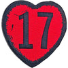 17 Heart Woven Patch