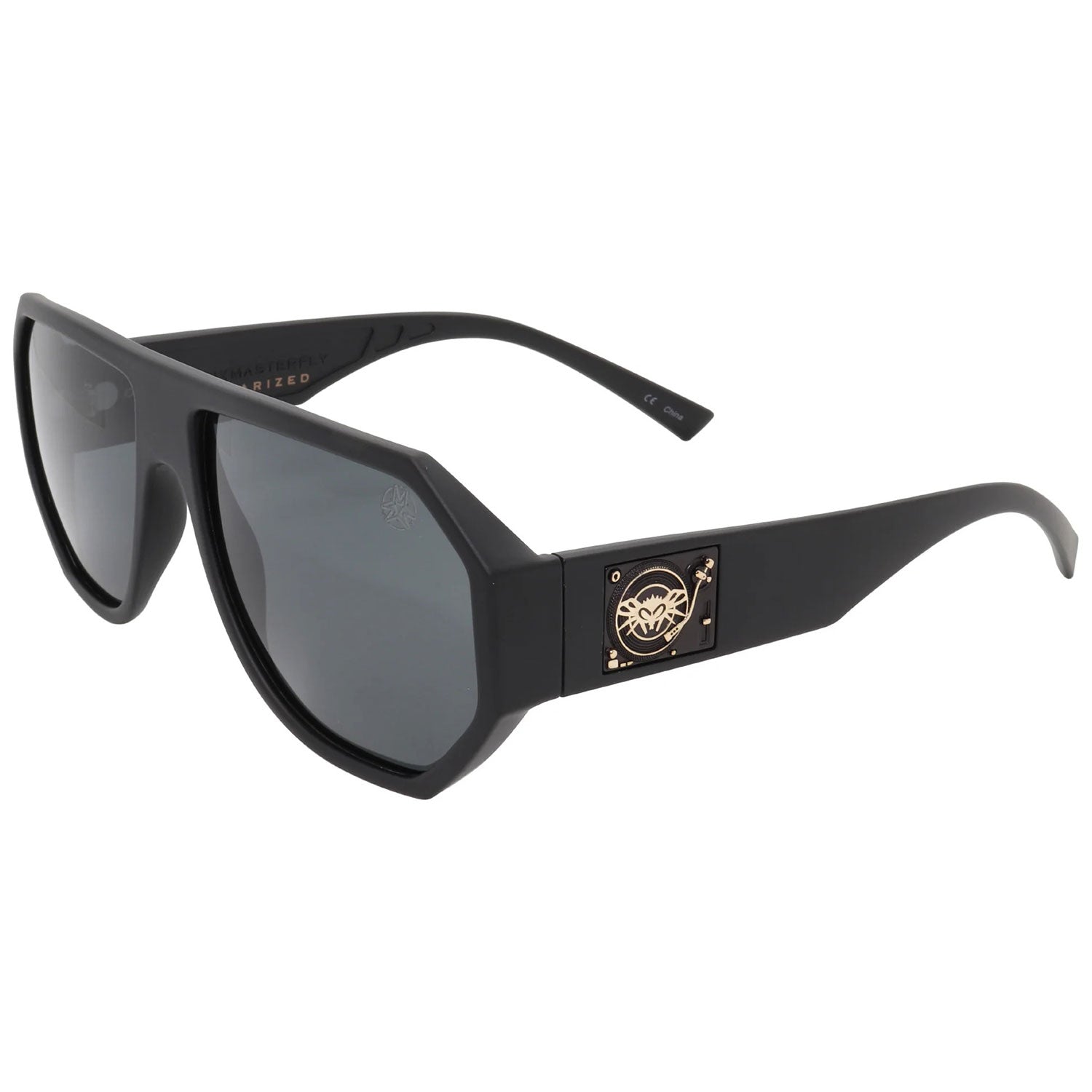 Mix Master Mike Mix Master Fly Black Flys Collab Matte Black w/ Smoke Polarized Lens Sunglasses