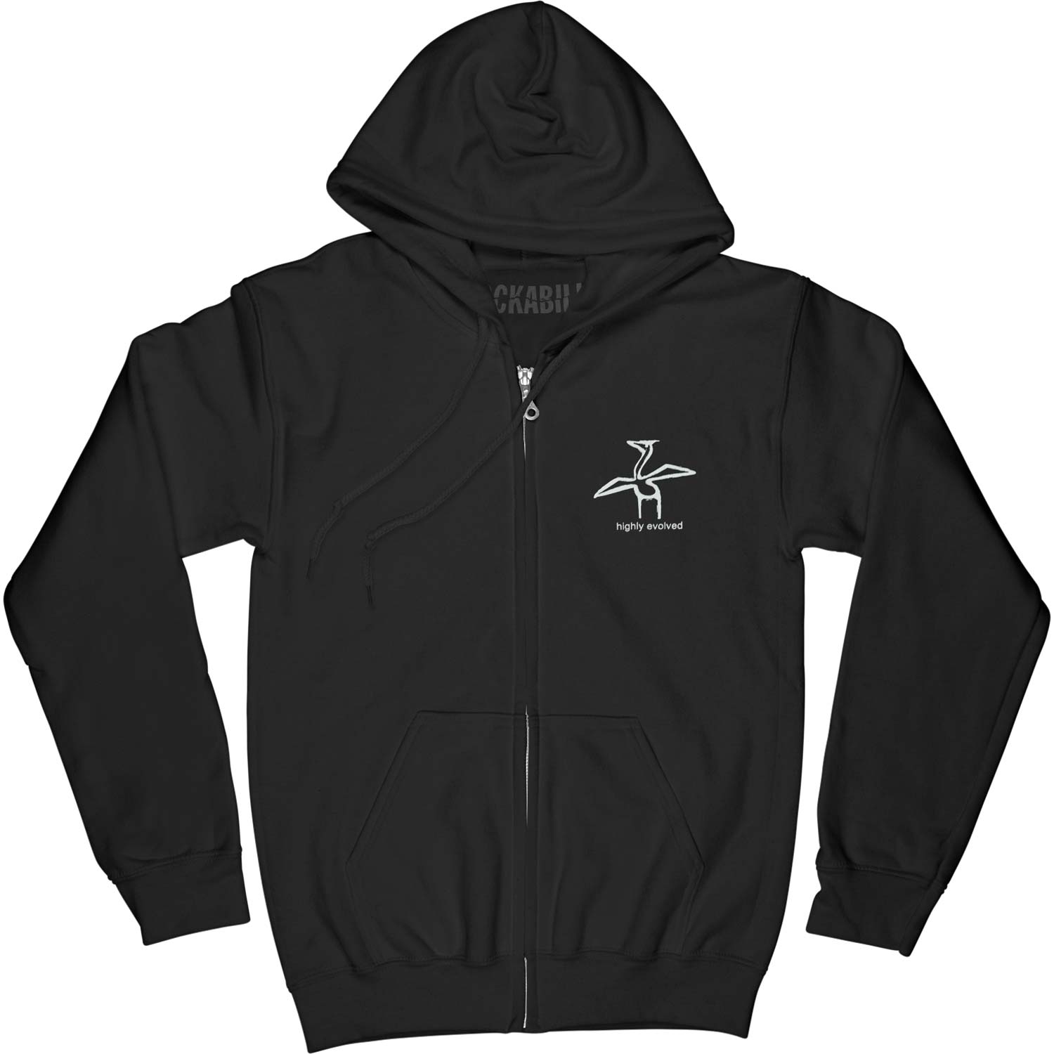 Zippered Hooded Sweatshirt
