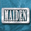 Rectangle Maiden Logo Silver Chrome Style Buckle Belt Buckle
