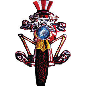 Sam on Bike Embroidered Patch