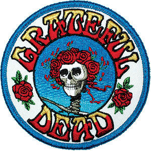 Skull Rose Logo Round Embroidered Patch