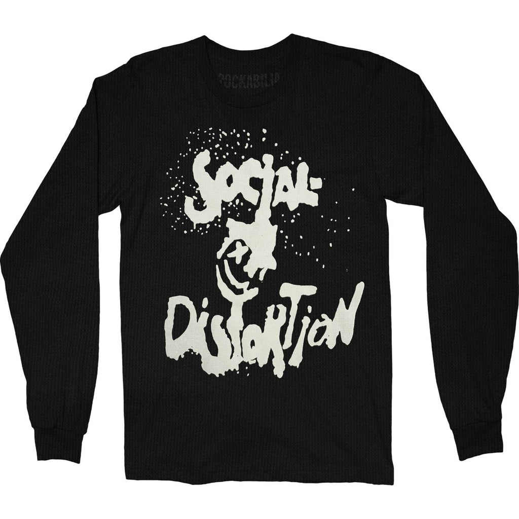 Social Distortion Splatter Thermal Long Sleeve 52586 | Rockabilia Merch ...