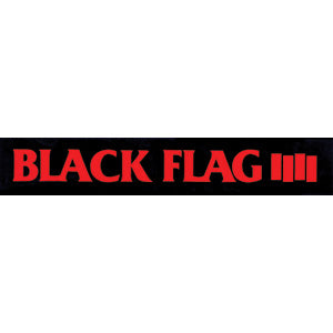 Black Flag Small Red Bars & Logo Sticker