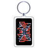 Girl On Flag Plastic Key Chain