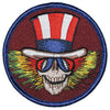 Uncle Sam Head Round Embroidered Patch